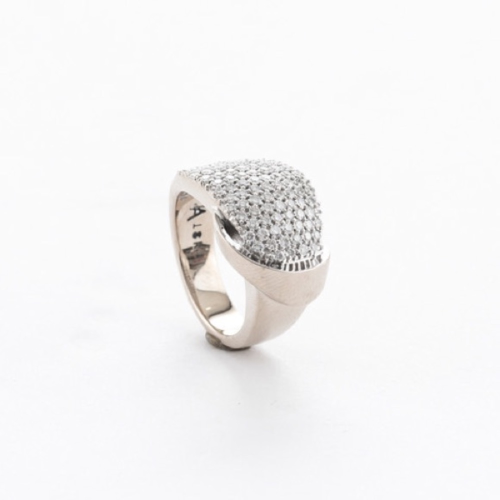 John Atencio Pave Diamond Ring. Symphony. White 18k Gold